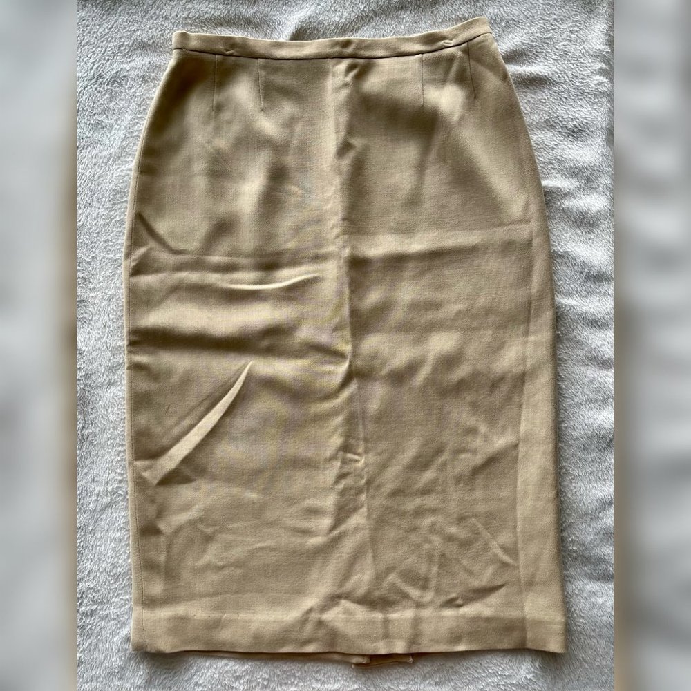 Beige Pencil Skirt